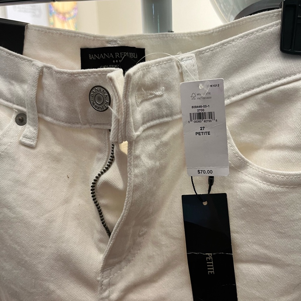 Petite 27 White jeans.